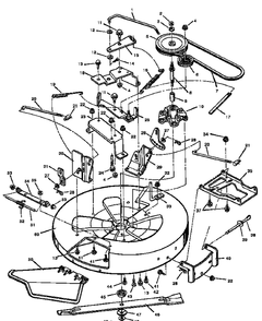 Mower Housing Diagram and Parts List for 31720X51A 1997 Briggs and Stratton Lawn Tractor